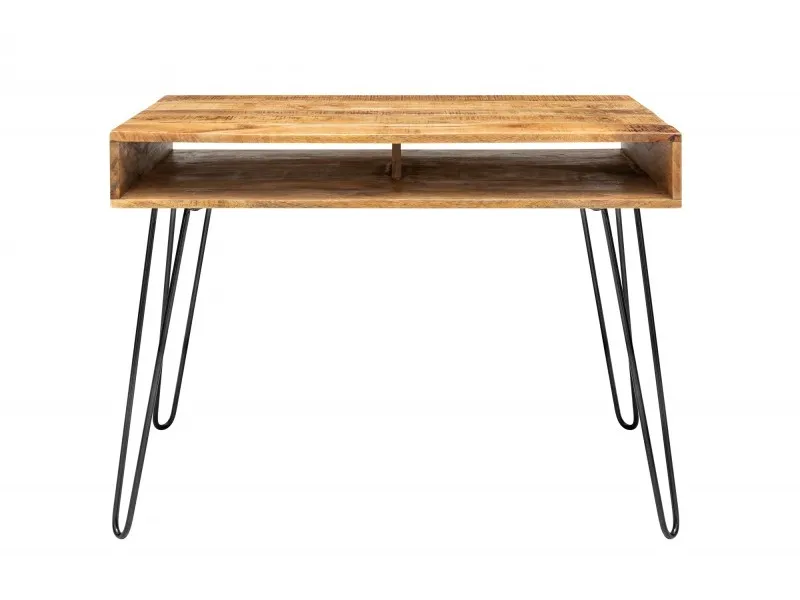 Bureau design de 100cm en bois massif coloris naturel