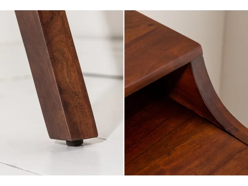 Bureau design en bois massif de 120cm coloris naturel