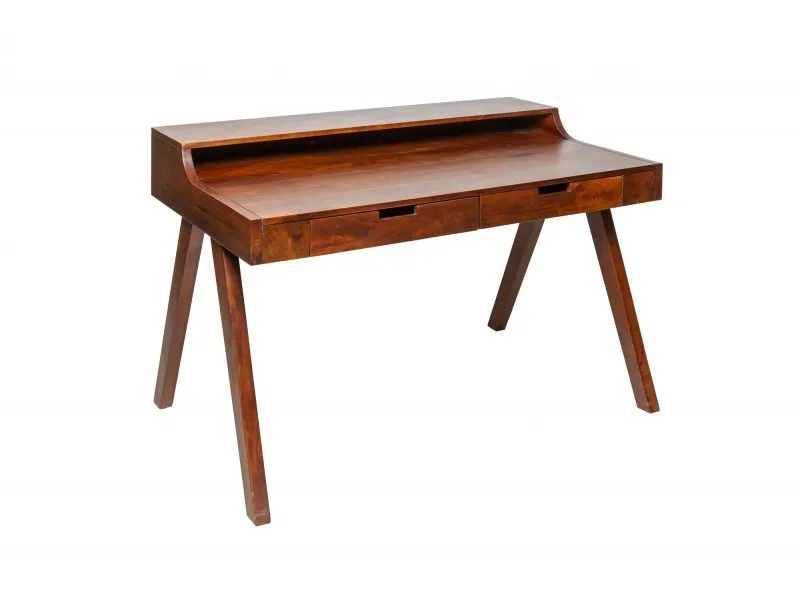 Bureau design en bois massif de 120cm coloris naturel