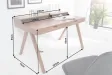 Bureau design en bois massif de 120cm coloris naturel