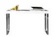 Bureau design 120x40 cm pour ordinateur portable teinté blanc laqué