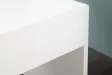 Bureau design 120x75 cm en bois teinté blanc laqué