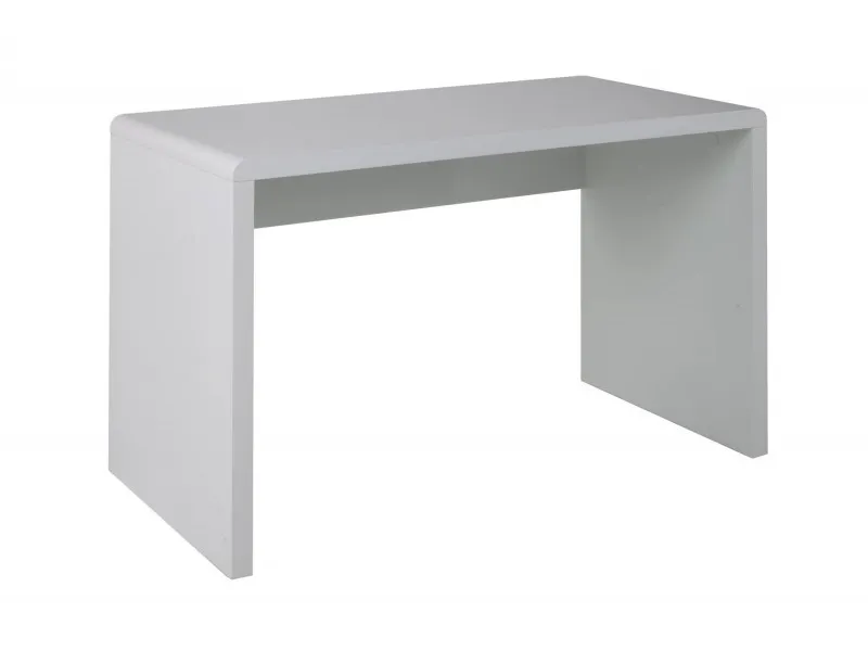 Bureau design 120x75 cm en bois teinté blanc laqué