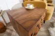 Table de chevet en bois massif laqué design Sheesham 40cm