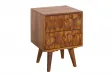 Table de chevet en bois massif laqué design Sheesham 40cm