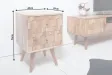 Chevet design scandinave coloris naturel en bois massif à 2 tiroirs