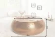 Table basse 80 cm ronde en aluminium coloris cuivre