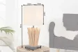 Lampe à poser de 15 cm en bois flotté coloris blanc