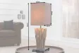 Lampe à poser de 15 cm en bois flotté coloris brun gris