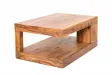 Table basse 90 cm design avec rangement en bois massif