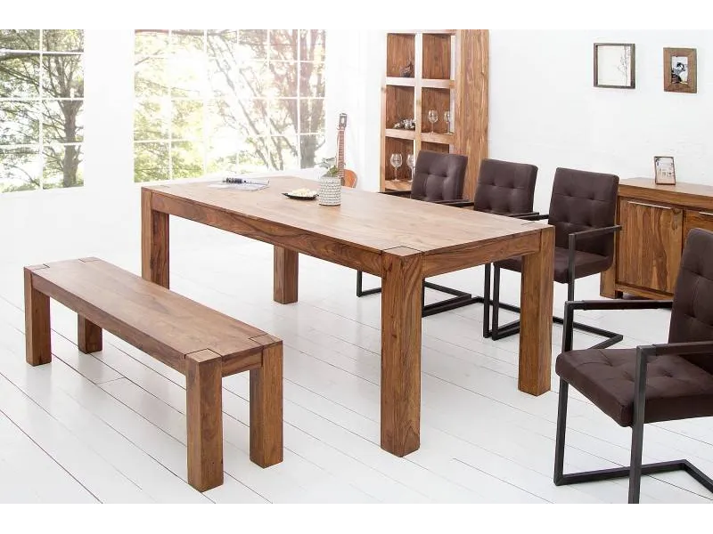 Banquette 160 cm design en bois naturel