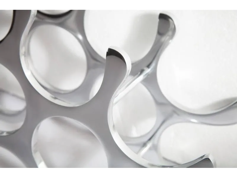 Porte-bouteilles design coloris argent