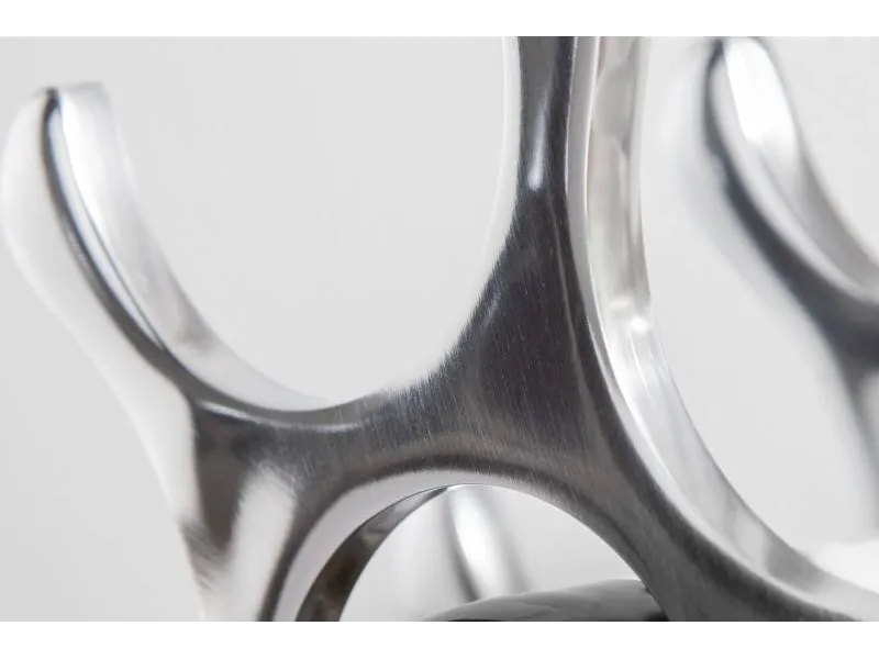 Porte-bouteilles design coloris argent