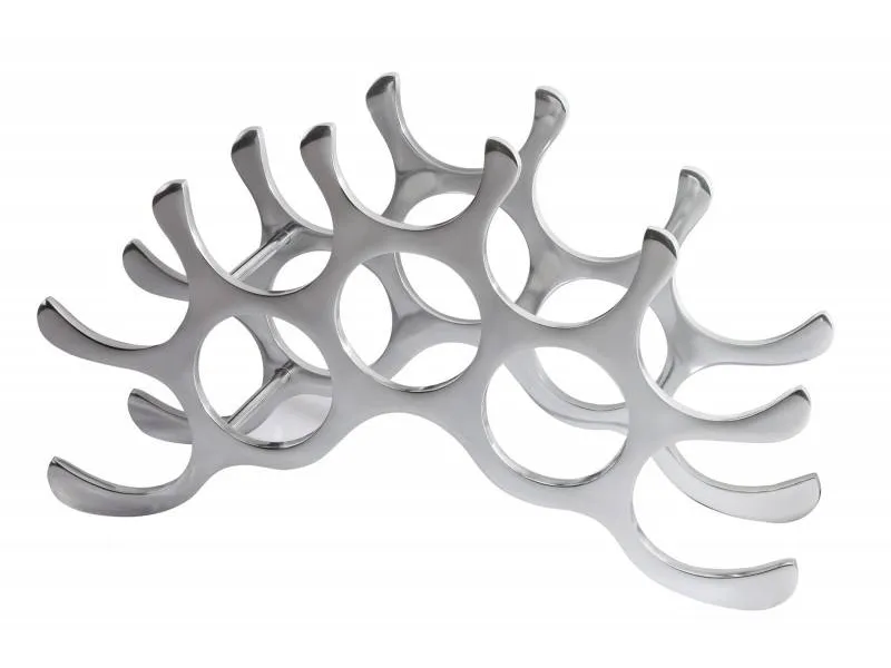 Porte-bouteilles design coloris argent