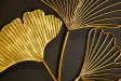 Décoration murale set de 3 ginkgo 40cm coloris Or
