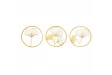 Décoration murale set de 3 ginkgo 40cm coloris Or