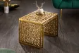 Ensemble de 2 tables basses faites à la main ABSTRACT 49cm dorées