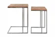 Table d'appoint Barracuda set de 2 bois recyclé