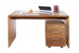 Caisson de bureau design en bois palissandre massif coloris naturel avec 3 tiroirs