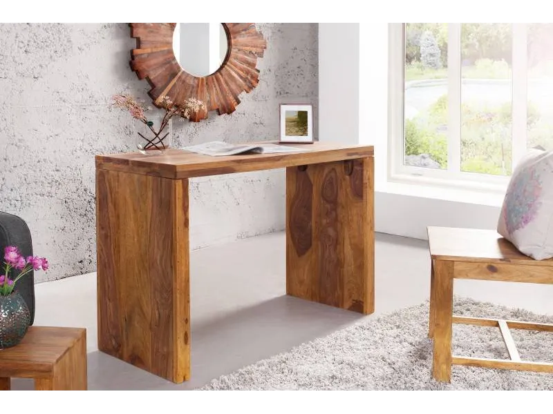 BUREAU DESIGN DE 100CM EN BOIS MASSIF COLORIS NATUREL