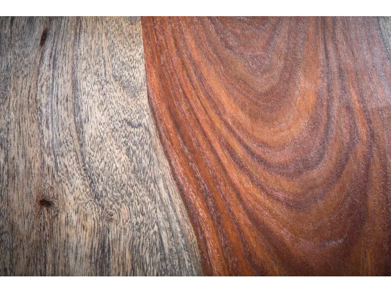 Bureau 118cm gris fumé en bois massif piètement métal