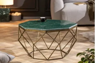 Table basse Diamond 70cm en marbre coloris vert 2