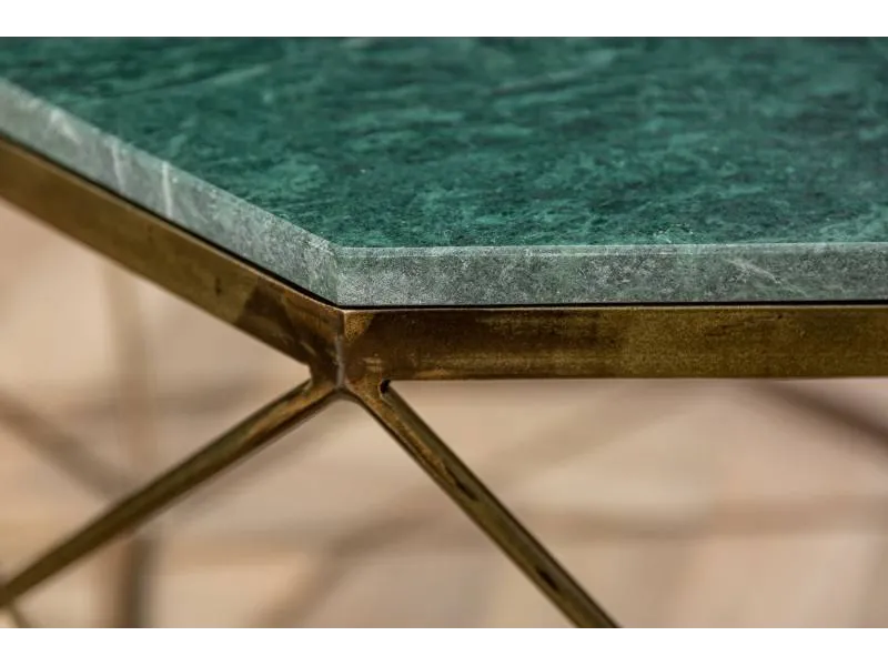 Table basse Diamond 70cm en marbre coloris vert