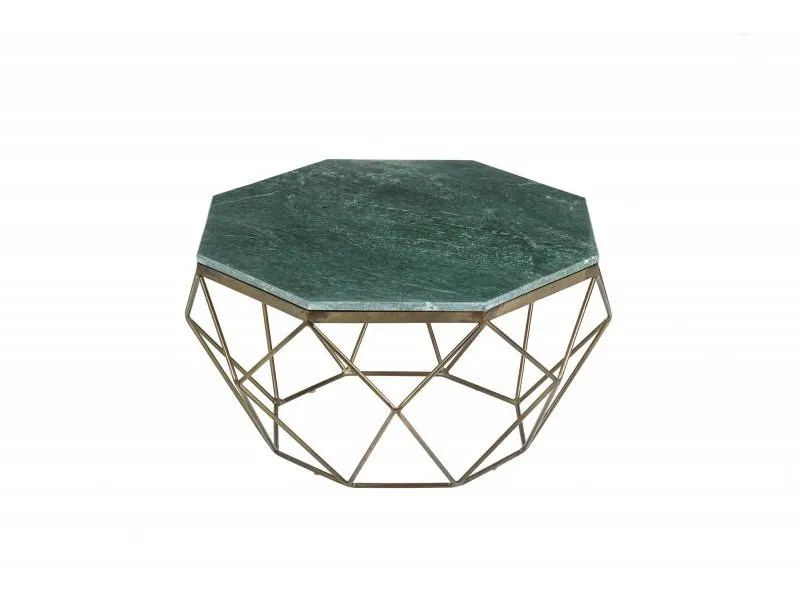 Table basse Diamond 70cm en marbre coloris vert