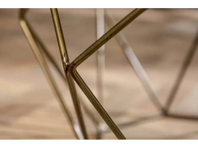 Table basse Diamond 70cm en marbre coloris blanc