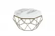 Table basse Diamond 70cm en marbre coloris blanc