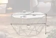 Table basse Diamond 70cm en marbre coloris blanc