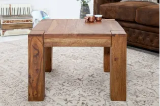Table basse carrée 60 cm en bois massif 2