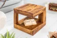 Table basse en bois massif de 45cm coloris naturel