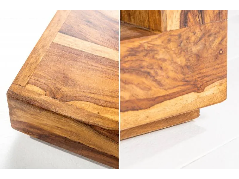 Table basse en bois massif de 45cm coloris naturel