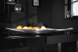 Bol de fruits décoratif 80x15cm en aluminium argenté