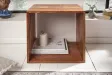 Cube de rangement 43 cm étagère design en manguier massif