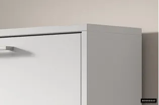 Meuble rangement chaussures, 3 compartiments, coloris blanc 2