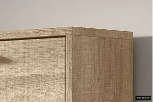 Meuble rangement chaussures, 3 compartiments, coloris chêne 2