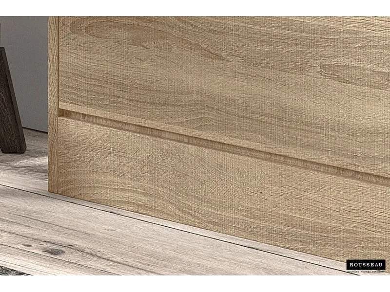 Meuble rangement chaussures, 3 compartiments, coloris chêne