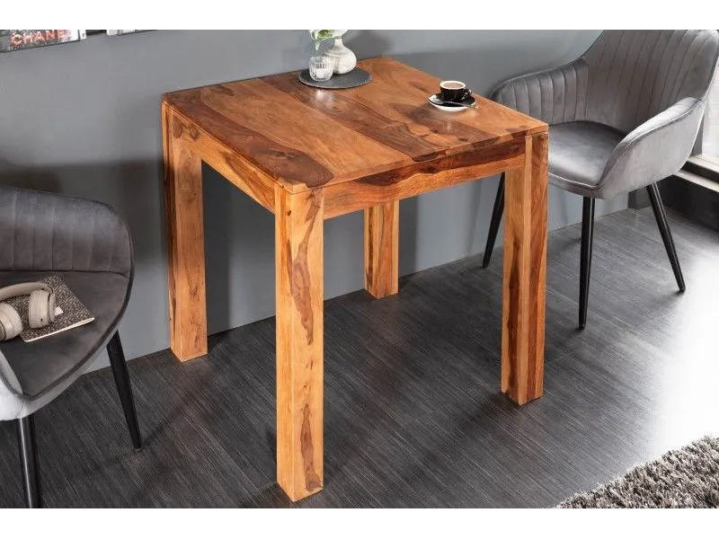Table salle à manger carrée en bois massif
