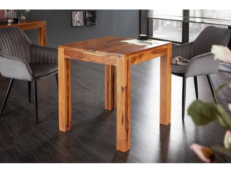 Table salle à manger carrée en bois massif