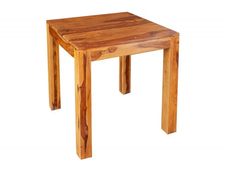 Table salle à manger carrée en bois massif