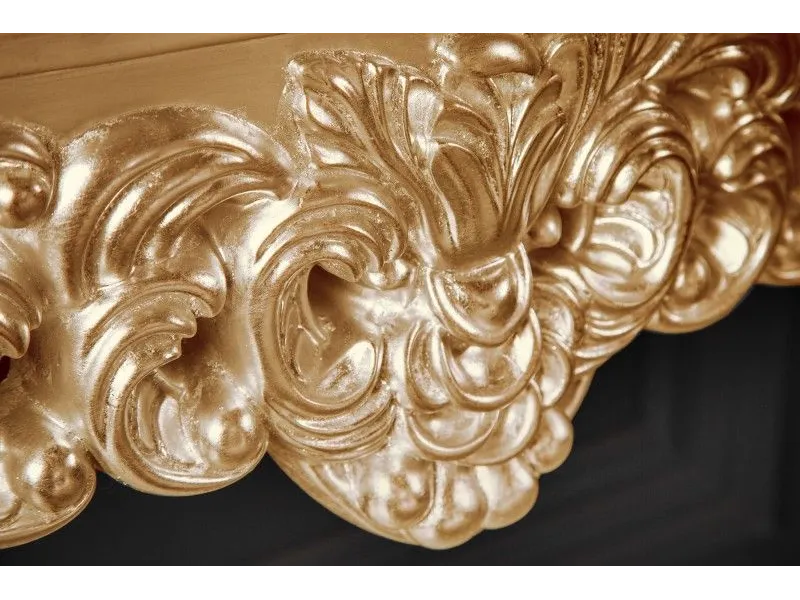 Meuble console 110 cm design classique coloris doré