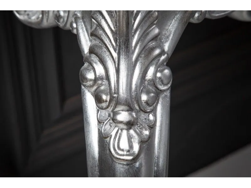 Meuble console 110 cm design classique coloris argent