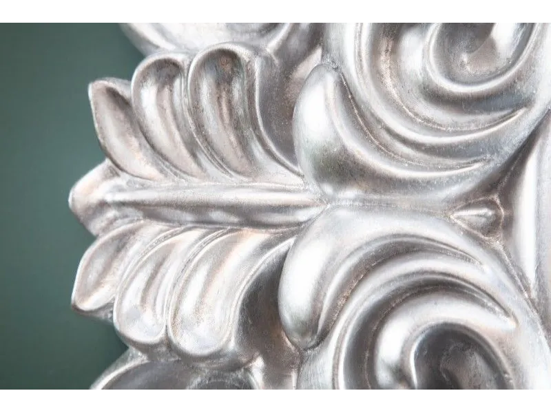 Miroir mural style baroque en polyrésine argenté 180cm