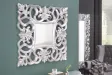 Miroir mural style baroque teinté argent 75cm