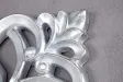 Miroir mural style baroque teinté argent 75cm