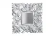 Miroir mural style baroque teinté argent 75cm