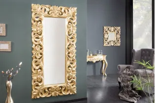 Miroir mural style baroque en polyrésine doré 180cm